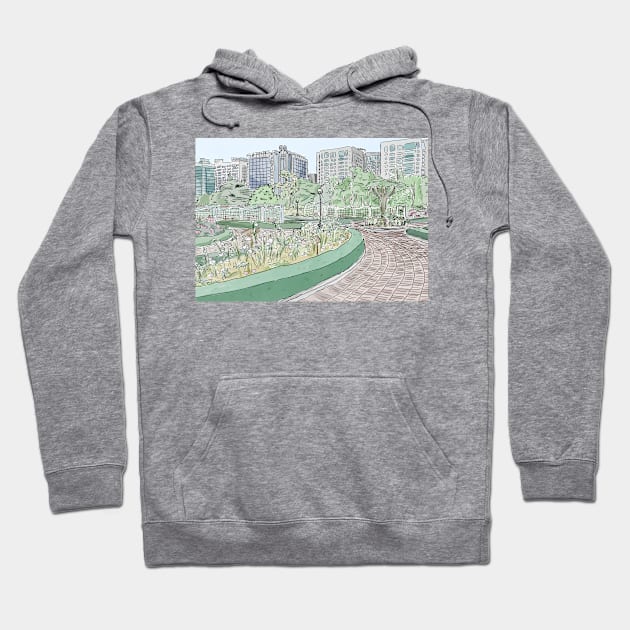 Ilsan Lake Park, Korea Hoodie by MandyE